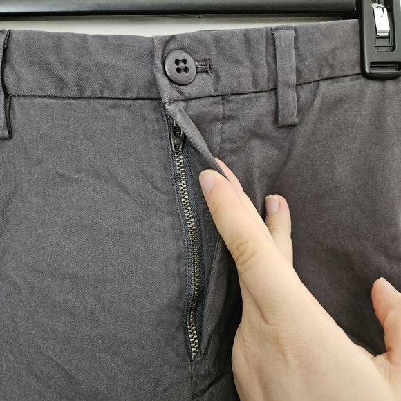 Kirkland Signature Pants Chino Dark Gray Neutral Business Casual Cotton Classic - Picture 4 of 10